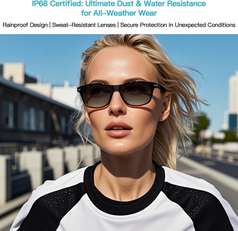 Tulbeys Smart Glasses for Men Women - Bluetooth Audio Sunglasses with Polarized Lenses - Wireless Headphones, Hands-Free Calling, UV Protection, Open Ear, IP67 Waterproof for Driving Fishing Walking - Image 5